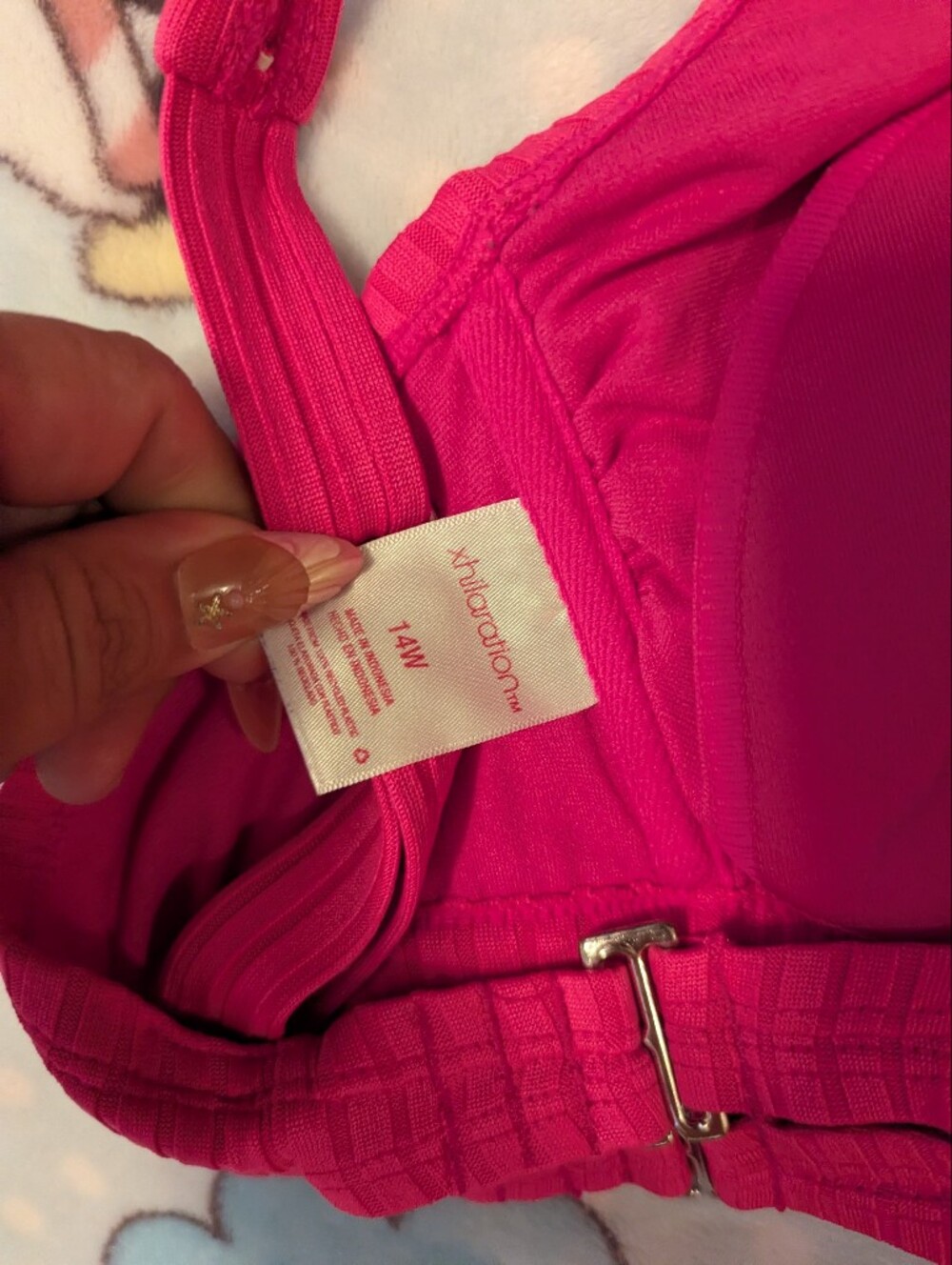 Hot Pink Ribbed Bikini - Picture 6 of 9